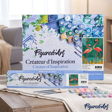 Load image into Gallery viewer, Paint by numbers | Flamingos in the water | animals easy flamingos new arrivals birds | Figured'Art