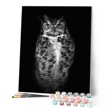 Load image into Gallery viewer, paint by numbers | Black Owl | advanced animals owls | FiguredArt