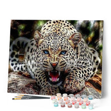 Load image into Gallery viewer, paint by numbers | Mother Leopard Roars | advanced animals leopards | FiguredArt