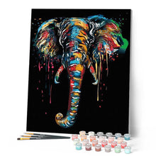 Load image into Gallery viewer, paint by numbers | Elephant Painting | animals elephants intermediate | FiguredArt