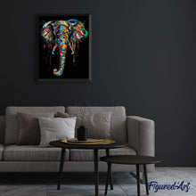 Load image into Gallery viewer, paint by numbers | Elephant Painting | animals elephants intermediate | FiguredArt