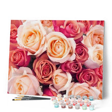 Load image into Gallery viewer, paint by numbers | Color Orange Peach Roses | advanced flowers | FiguredArt