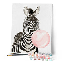 Load image into Gallery viewer, paint by numbers | Zebra Bubble | animals easy zebras | FiguredArt