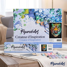 Load image into Gallery viewer, Paint by numbers | Colorful tiger head | animals advanced Pop Art tigers | Figured'Art