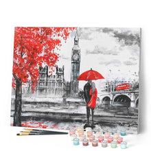 Load image into Gallery viewer, paint by numbers | Red landscape in London | advanced cities romance | FiguredArt