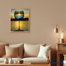 Load image into Gallery viewer, paint by numbers | Wine Glass and Nice View | intermediate landscapes new arrivals | FiguredArt