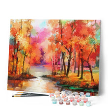 Load image into Gallery viewer, paint by numbers | Autumn colors | forest intermediate landscapes new arrivals | FiguredArt