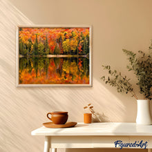Load image into Gallery viewer, paint by numbers | Lake Reflection in Autumn | advanced landscapes new arrivals | FiguredArt