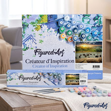 Load image into Gallery viewer, paint by numbers | Elephants in the River | advanced animals elephants new arrivals | FiguredArt
