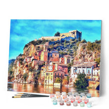 Load image into Gallery viewer, paint by numbers | Seaside Village | advanced cities landscapes | FiguredArt