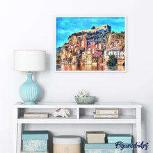 Load image into Gallery viewer, paint by numbers | Seaside Village | advanced cities landscapes | FiguredArt