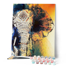 Load image into Gallery viewer, paint by numbers | Asian Elephants | advanced animals elephants new arrivals | FiguredArt