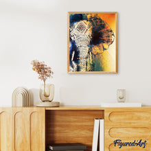 Load image into Gallery viewer, paint by numbers | Asian Elephants | advanced animals elephants new arrivals | FiguredArt