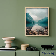 Load image into Gallery viewer, paint by numbers | Mysterious Lake in the Mountains | advanced landscapes new arrivals | FiguredArt