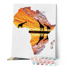 Load image into Gallery viewer, paint by numbers | Africa and Giraffes | animals easy giraffes landscapes new arrivals | FiguredArt