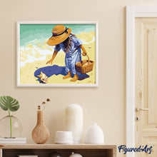 Load image into Gallery viewer, paint by numbers | Summer at the Beach | beginners easy landscapes romance | FiguredArt