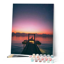 Load image into Gallery viewer, paint by numbers | Yoga by the Lake | advanced landscapes new arrivals | FiguredArt