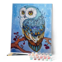 Load image into Gallery viewer, paint by numbers | Beautiful Owl | animals intermediate new arrivals owls | FiguredArt