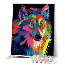 Load image into Gallery viewer, paint by numbers | Wolf Pop Art | animals dogs easy Pop Art wolves | FiguredArt