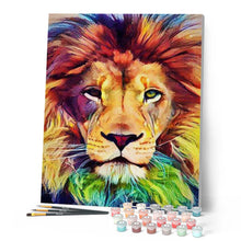 Load image into Gallery viewer, paint by numbers | Colorful Lion | advanced animals lions new arrivals | FiguredArt
