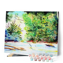 Load image into Gallery viewer, paint by numbers | View from the Tropical Forest | forest intermediate landscapes new arrivals | FiguredArt