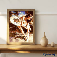 Load image into Gallery viewer, paint by numbers | A Ballerina getting Ready | advanced dance | FiguredArt