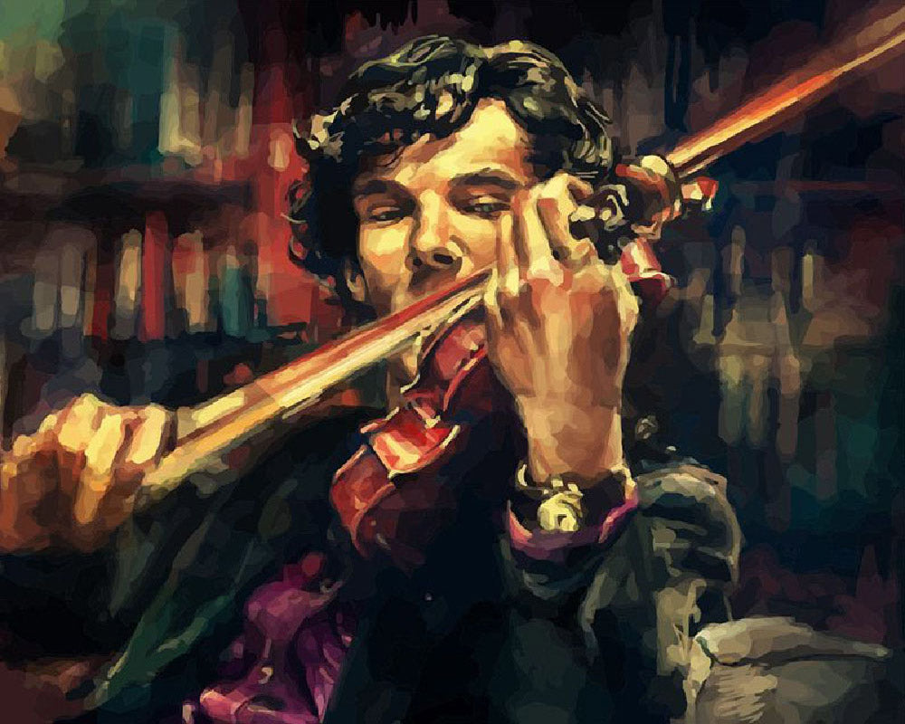 paint by numbers | Violinist | intermediate movies music new arrivals | FiguredArt