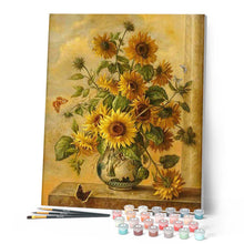 Load image into Gallery viewer, paint by numbers | Large Bouquet of Sunflowers | advanced flowers new arrivals | FiguredArt