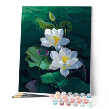 Load image into Gallery viewer, paint by numbers | Pretty Water lilies | easy flowers new arrivals | FiguredArt