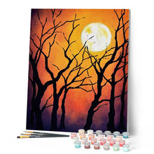 Load image into Gallery viewer, paint by numbers | Full Moon from the Forest | advanced landscapes new arrivals | FiguredArt