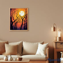 Load image into Gallery viewer, paint by numbers | Full Moon from the Forest | advanced landscapes new arrivals | FiguredArt