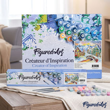 Load image into Gallery viewer, paint by numbers | Small Village during Winter | intermediate landscapes new arrivals | FiguredArt