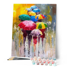Load image into Gallery viewer, paint by numbers | Umbrellas | intermediate landscapes new arrivals | FiguredArt