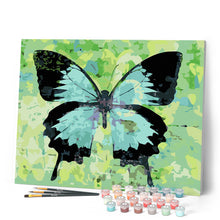 Load image into Gallery viewer, paint by numbers | Butterfly Green and Black | advanced animals butterflies new arrivals | FiguredArt