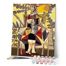Load image into Gallery viewer, paint by numbers | Woman Sitting on a Chair | famous paintings intermediate new arrivals picasso | FiguredArt