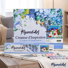 Load image into Gallery viewer, paint by numbers | Snowman Family | christmas intermediate new arrivals | FiguredArt