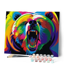 Load image into Gallery viewer, paint by numbers | Grizzly Bear Pop Art | animals bears easy new arrivals Pop Art | FiguredArt