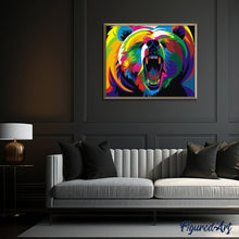 Load image into Gallery viewer, paint by numbers | Grizzly Bear Pop Art | animals bears easy new arrivals Pop Art | FiguredArt
