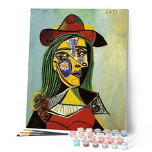 Load image into Gallery viewer, paint by numbers | Picasso Woman in Hat and Fur Collar | advanced famous paintings new arrivals picasso | FiguredArt