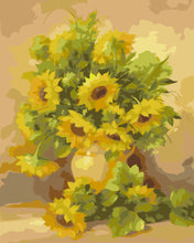 Load image into Gallery viewer, paint by numbers | Vase of yellow sunflowers | easy flowers | FiguredArt