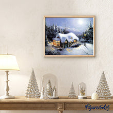 Load image into Gallery viewer, paint by numbers | Winter House | advanced landscapes | FiguredArt
