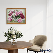 Load image into Gallery viewer, paint by numbers | Pretty Peonies in Transparent Vase | easy flowers | FiguredArt