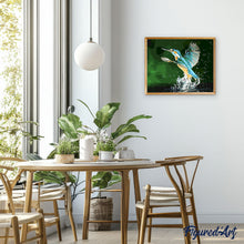 Load image into Gallery viewer, paint by numbers | kingfisher taking flight | new arrivals animals birds easy | FiguredArt