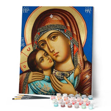 Load image into Gallery viewer, paint by numbers | virgin and child painting | new arrivals religion portrait advanced | FiguredArt