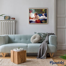 Load image into Gallery viewer, paint by numbers | young woman reading | new arrivals romance easy | FiguredArt