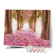 Load image into Gallery viewer, paint by numbers | beautiful walkway lined with trees | new arrivals landscapes forest advanced | FiguredArt