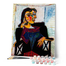 Load image into Gallery viewer, paint by numbers | picasso portrait of dora | new arrivals reproduction portrait abstract easy | FiguredArt