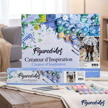 Load image into Gallery viewer, paint by numbers | Couple under an umbrella | advanced romance | FiguredArt