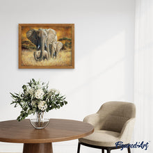 Load image into Gallery viewer, paint by numbers | family of elephants | new arrivals animals elephants advanced | FiguredArt