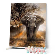 Load image into Gallery viewer, paint by numbers | lonely elephant | new arrivals animals elephants advanced | FiguredArt